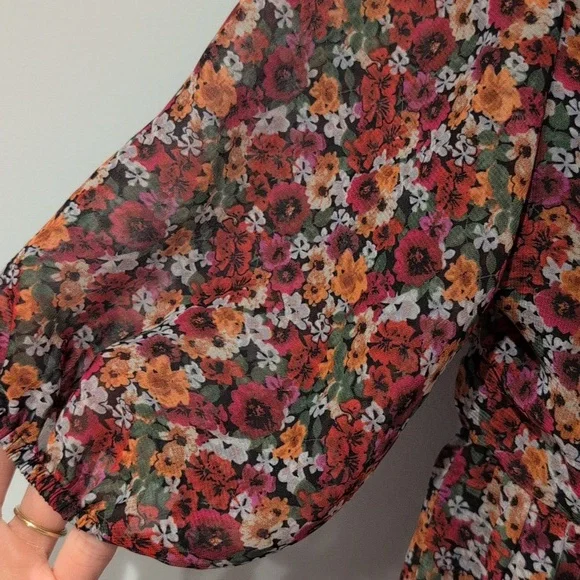 BCBGeneration Mini Floral Tiered Dress Size 4 - Picture 4 of 5